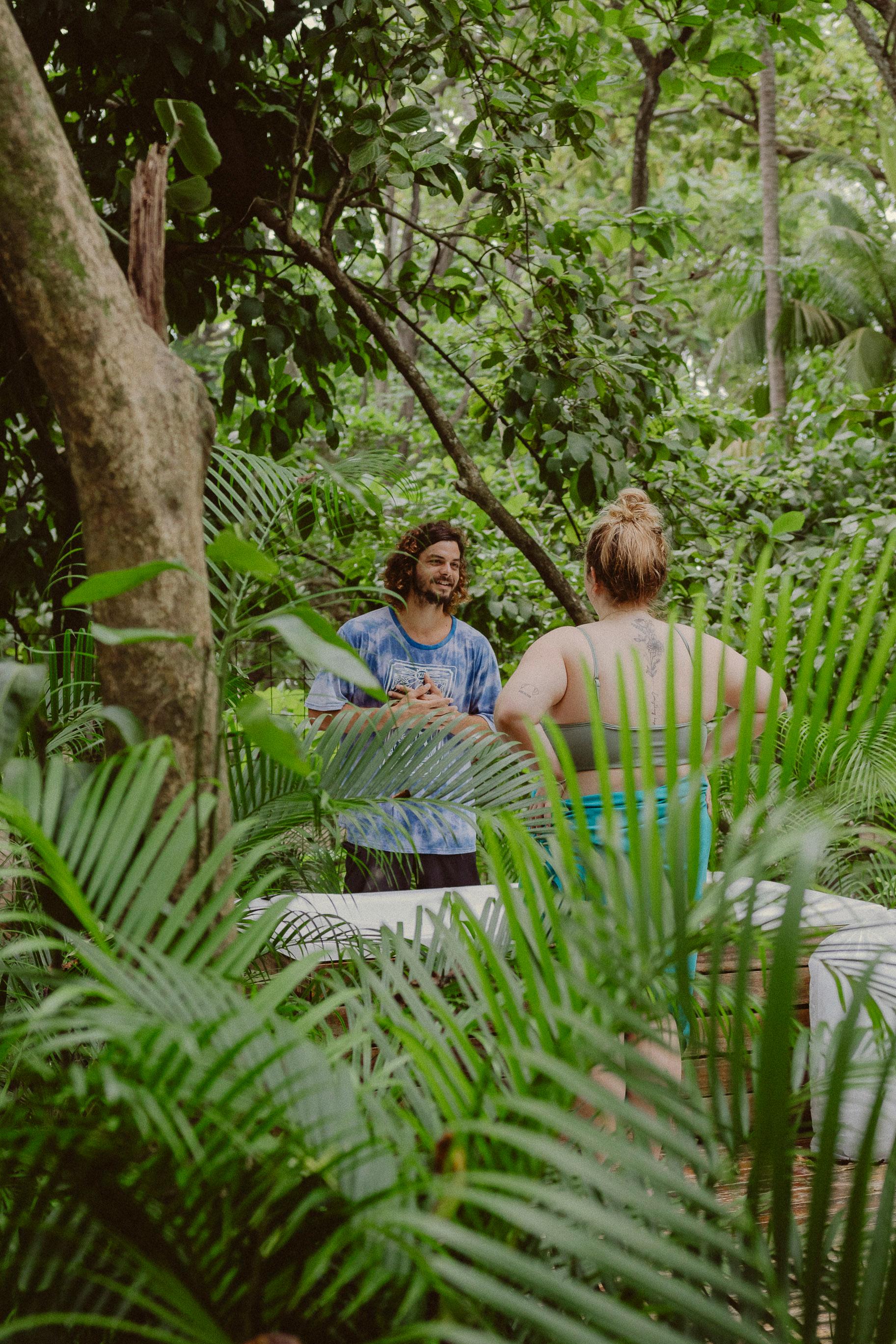 Guest using the ice bath