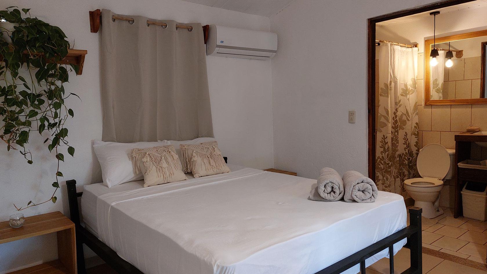 Private cabin surrounded by tropical garden at Zeneidas Surf Garden